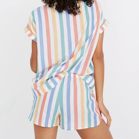 RESERVED - Madewell Striped Bedtime Pajama Shorts - Picture 3 of 7